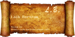 Laib Bertram névjegykártya